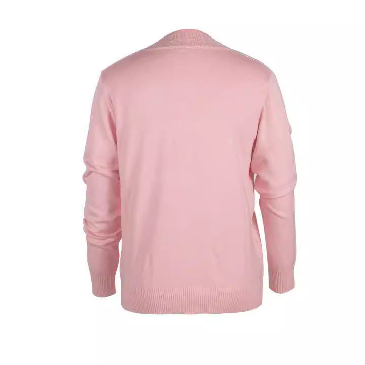 Women's Elegant Knit Sweater with Floral Design