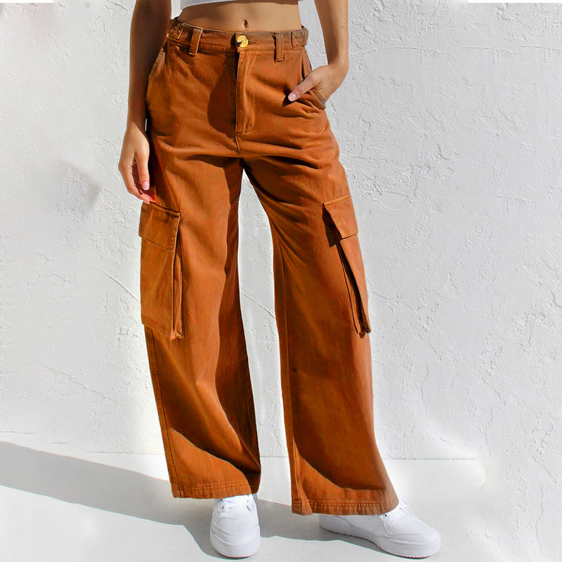 Women's Wide-Leg Cargo Pants with Practical Pockets