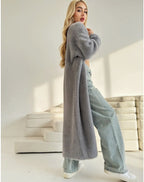 Women's Fluffy Long Cardigan