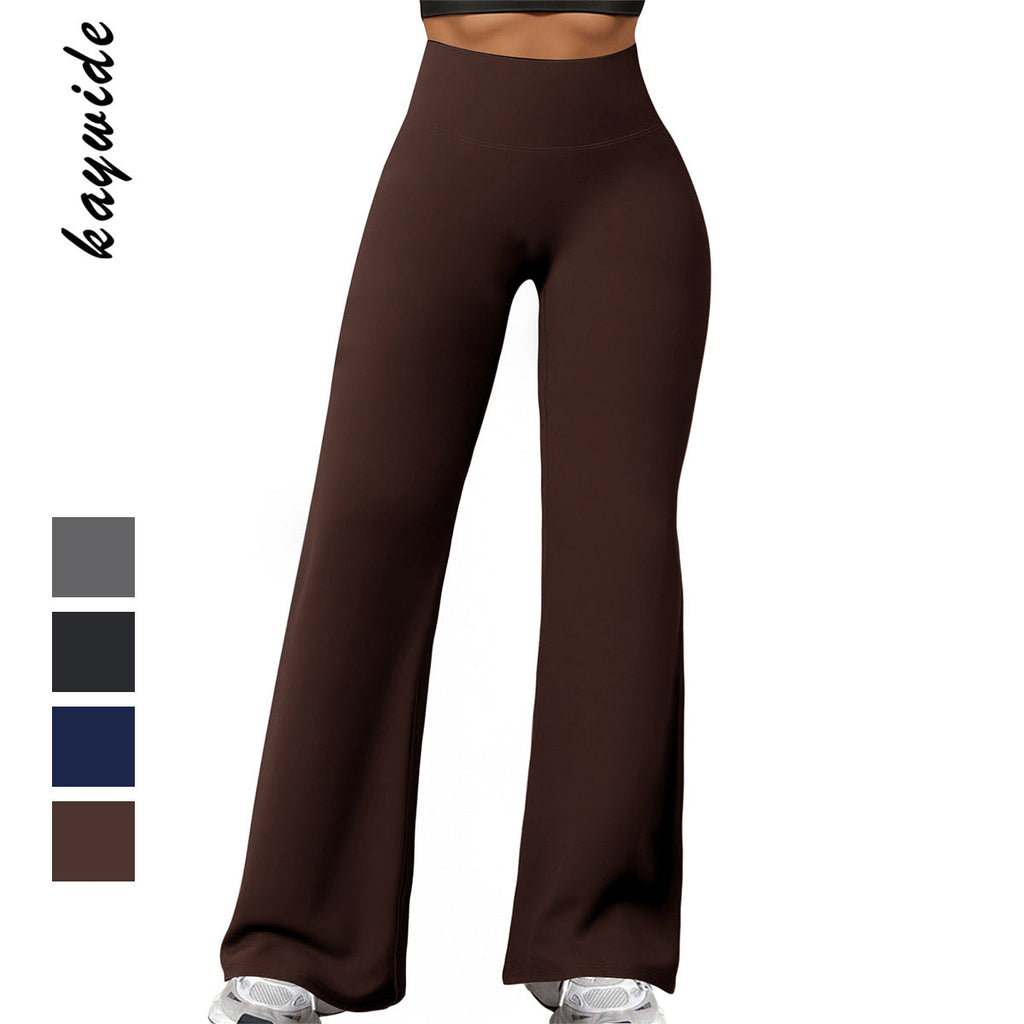 Women's High-Waisted Shaping Lounge Pants with Wide Flares