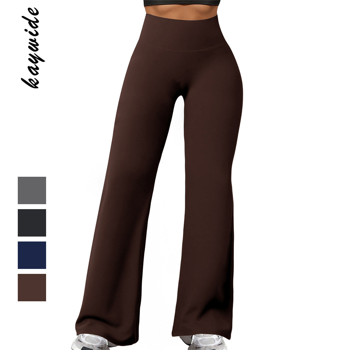 Women's High-Waisted Shaping Lounge Pants with Wide Flares