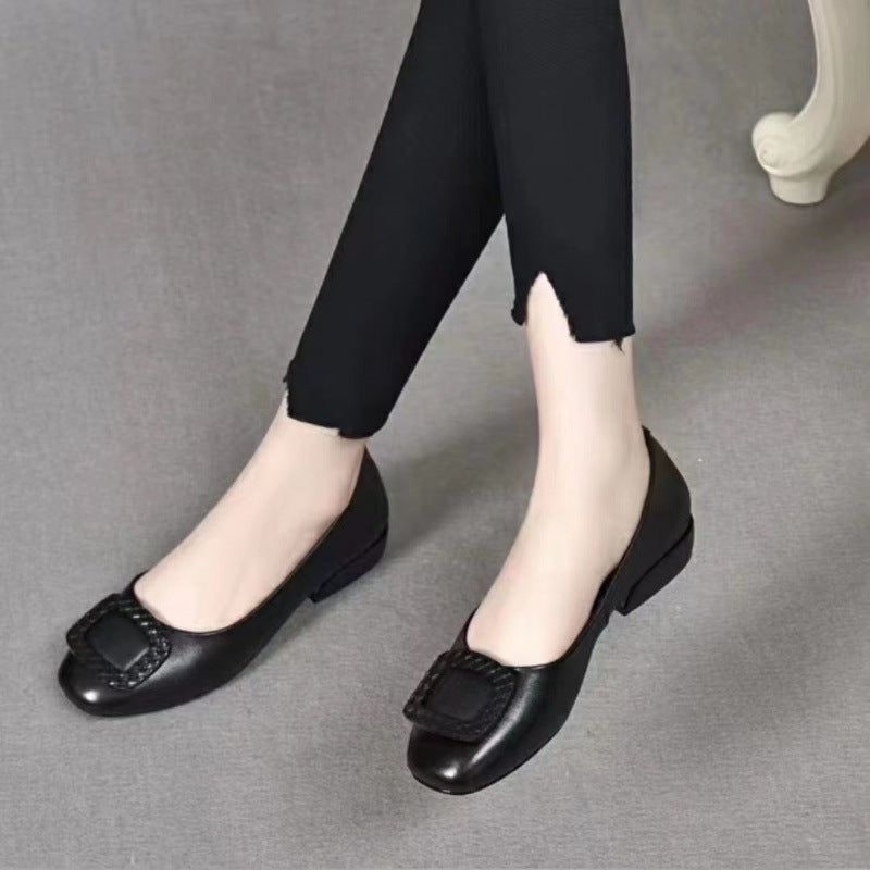 Women's Ballet Flats with Jewelry Appliqué and Comfortable Footbed