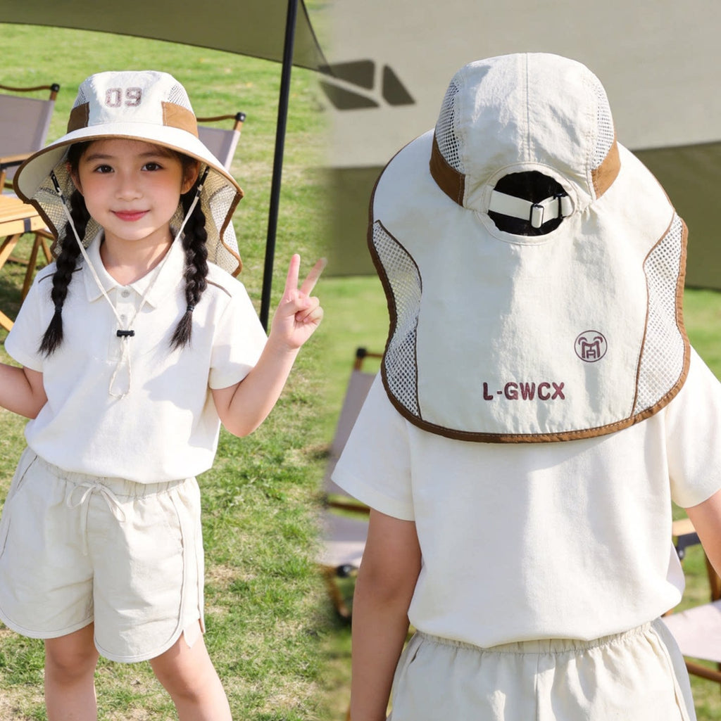 Kids' Sun Hat with Mesh Neck Protection