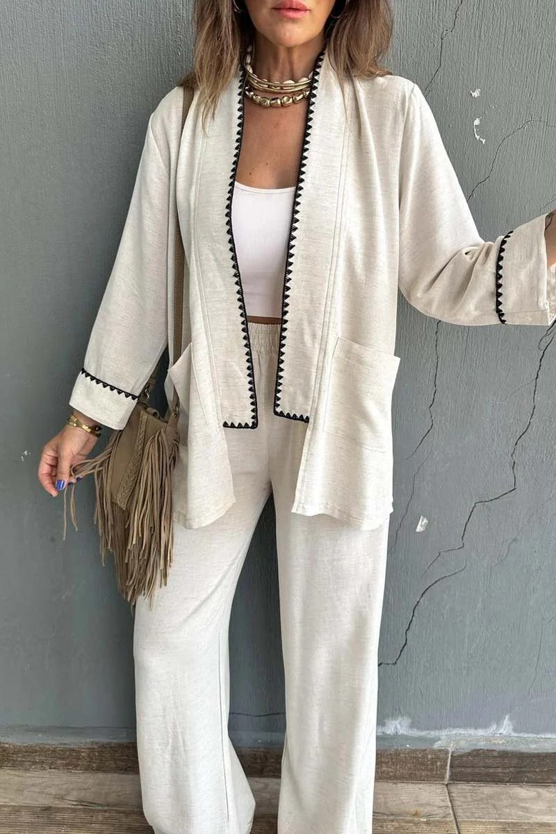 Women's Elegantly Cut Jacket with Contrasting Hem