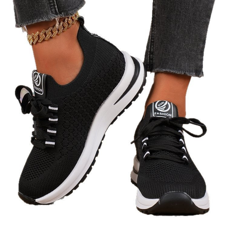 Women's Breathable Athletic Sneakers with Flexible Upper