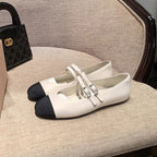 Women's Ballet Flats with Decorative Strap and Cushioned Insole