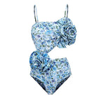 Women's Swimsuit with Charming Cut-Out Design and Overlapping Neckline