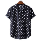 Women's Short Sleeve Shirt with Floral Print