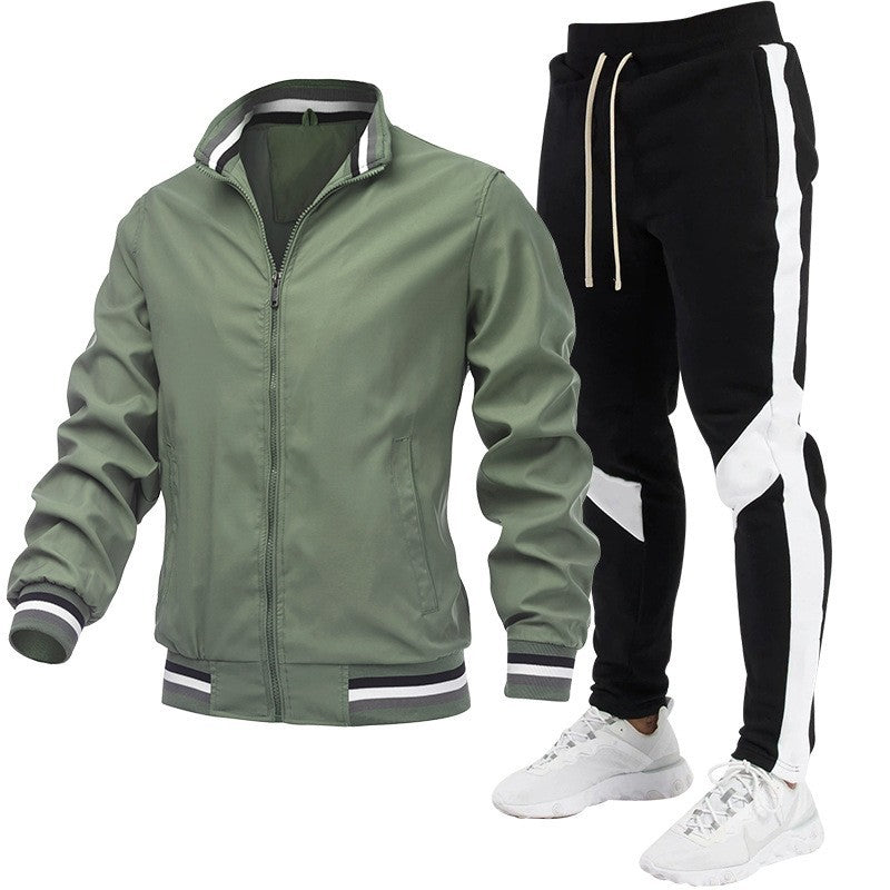 Men's Sporty Track Jacket and Jogging Pants Set