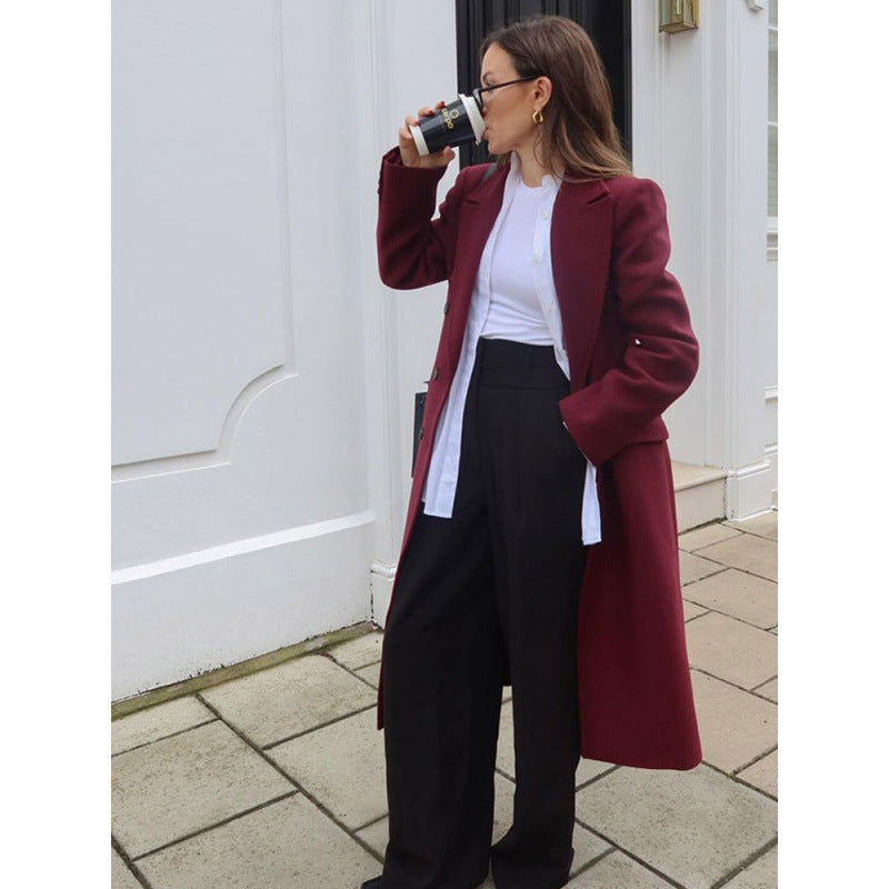 Elegant Long Wool Coat