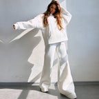 Women's Oversized Hoodie and Wide Leg Leisure Pants