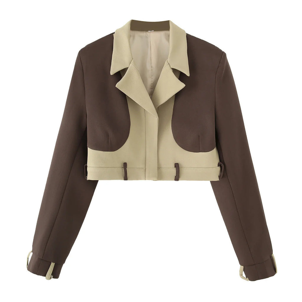 Women's Cropped Blazer and Pants Ensemble