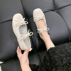 Women's Ballet Flats with Decorative Bow Detail