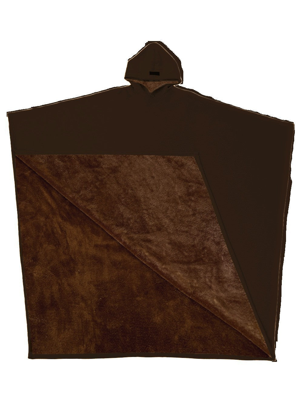 Women's Cozy Hooded Poncho in Soft Microfleece