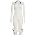 Elegant Overall with Ruffle Details and Adjustable Straps