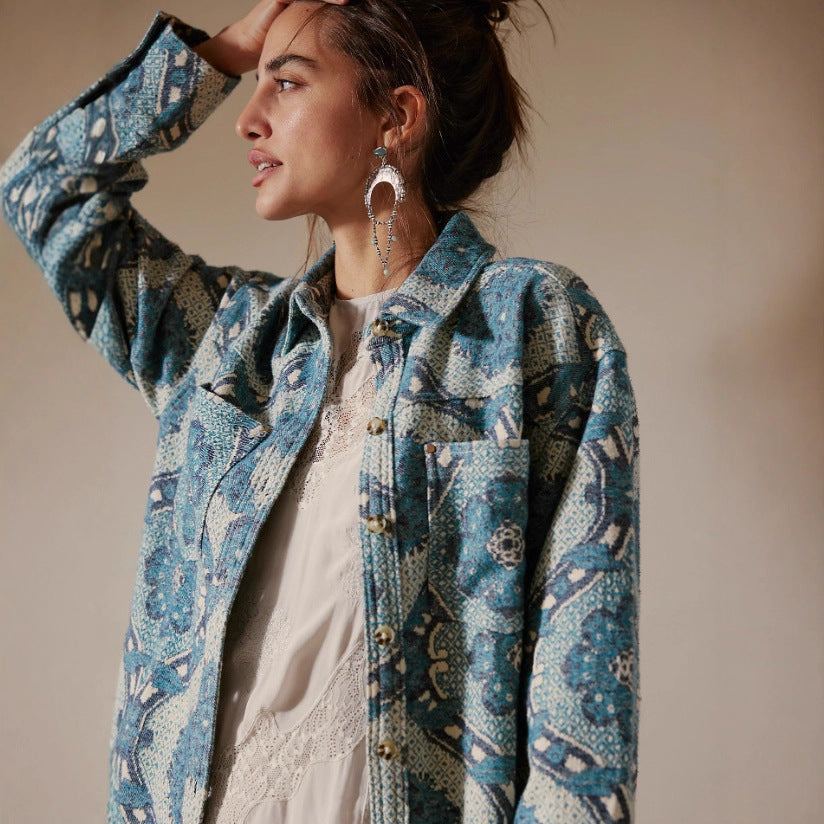 Women's Cotton Patterned Shirt