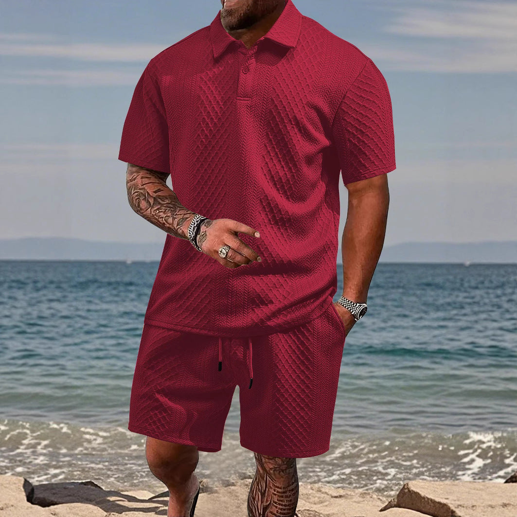 Women's Casual Polo Set with Shorts