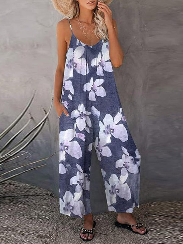 Women's Casual Jumpsuit with Adjustable Straps