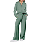 Elegant Women's Leisure Set with High Neck