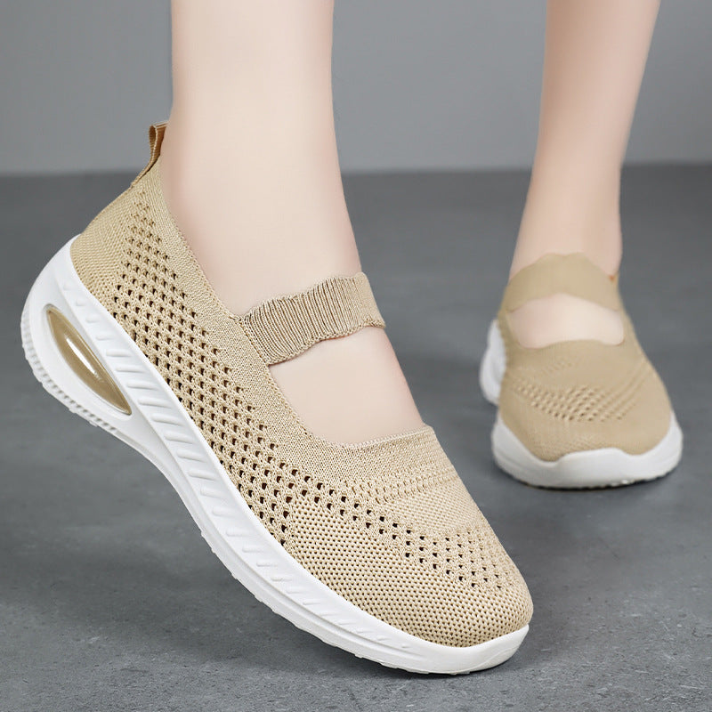 Women's Breathable Casual Sneakers with Elastic Strap