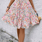 Women's Airy Wrap Skirt with Ruffle Details