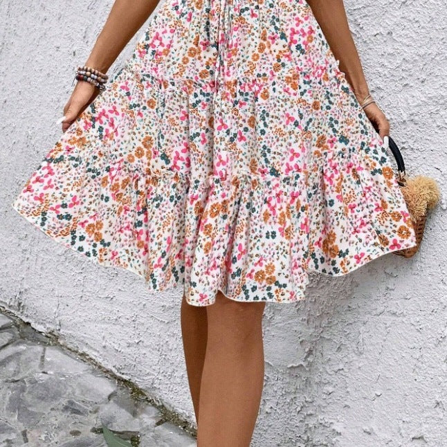 Women's Airy Wrap Skirt with Ruffle Details