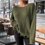 Women's Cotton Sweater with Oversized Fit