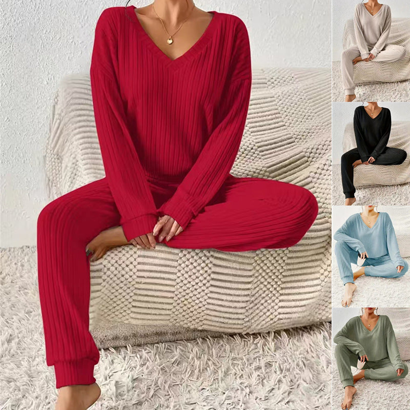 Women's Ribbed Knit Loungewear Set