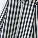 Elegant Striped Blouse with Classic Collar