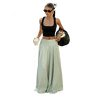 Women's Maxi Skirt with Flowing Cut and Flexible Waistband