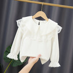 Women's Blouse with Elegant Lace Collar