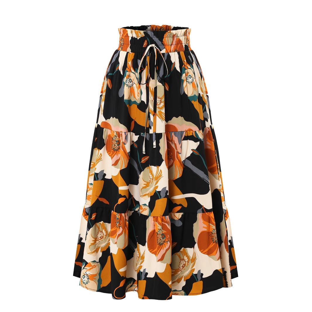 Women's Floral Midi Skirt