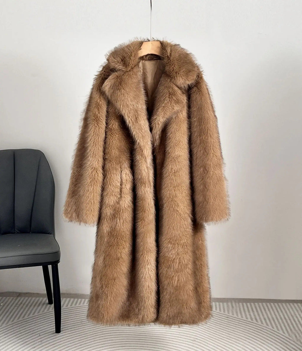 Women's Luxury Faux Fur Coat