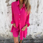 Oversized Blouse and Shorts Set