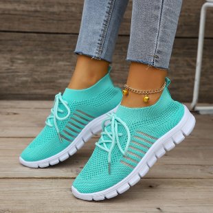Women's Breathable Sport Sneakers with Elastic Cuff