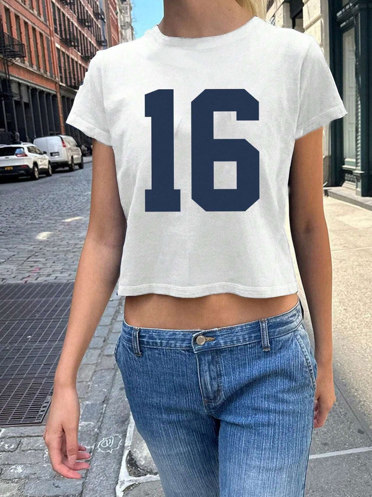 Women's Blood Pressure Print Crop T-Shirt