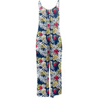 Women's Casual Floral Wide-Leg Jumpsuit