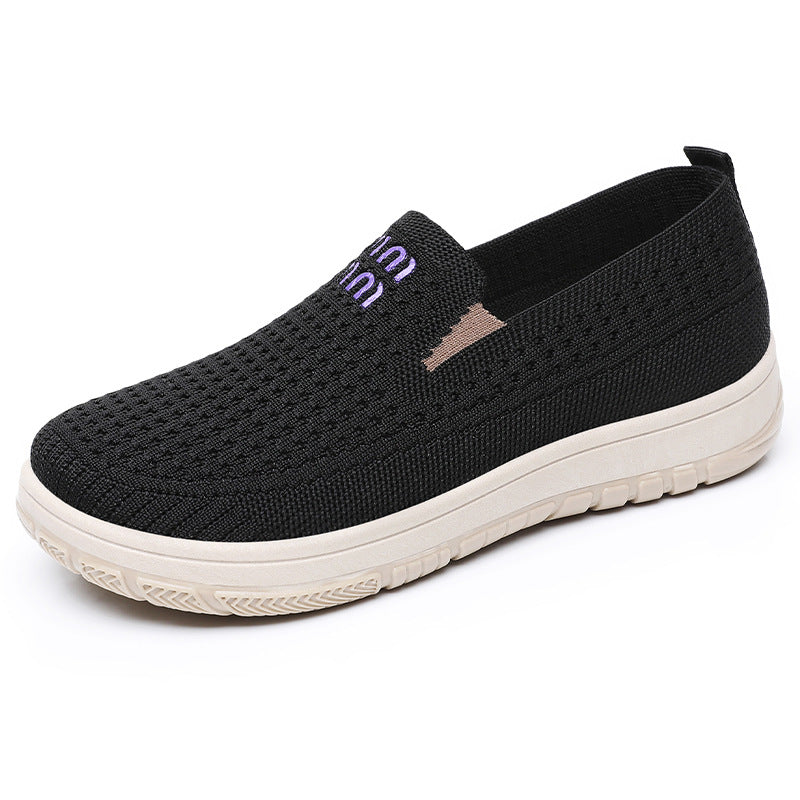 Women's Breathable Casual Slip-On Sneakers with Elastic Upper