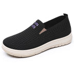 Women's Breathable Casual Slip-On Sneakers with Elastic Upper