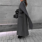Elegant Cape Coat with Double-Lined Design