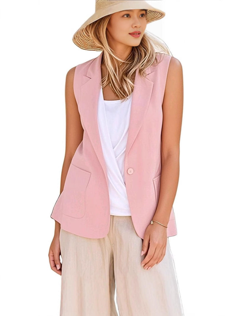 Women's Elegant Blazer and Shorts Set with Fluid Cut