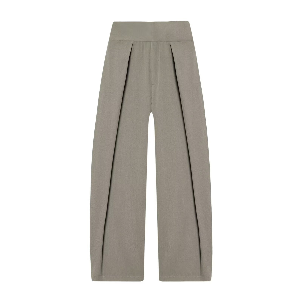 Women's Elegant Wide-Leg Trousers with Fine Pleats