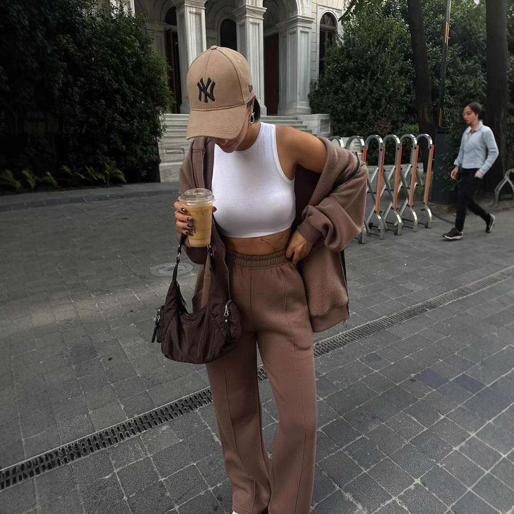 Women's Hoodie and Wide-Leg Joggers Set