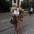 Women's Hoodie and Wide-Leg Joggers Set
