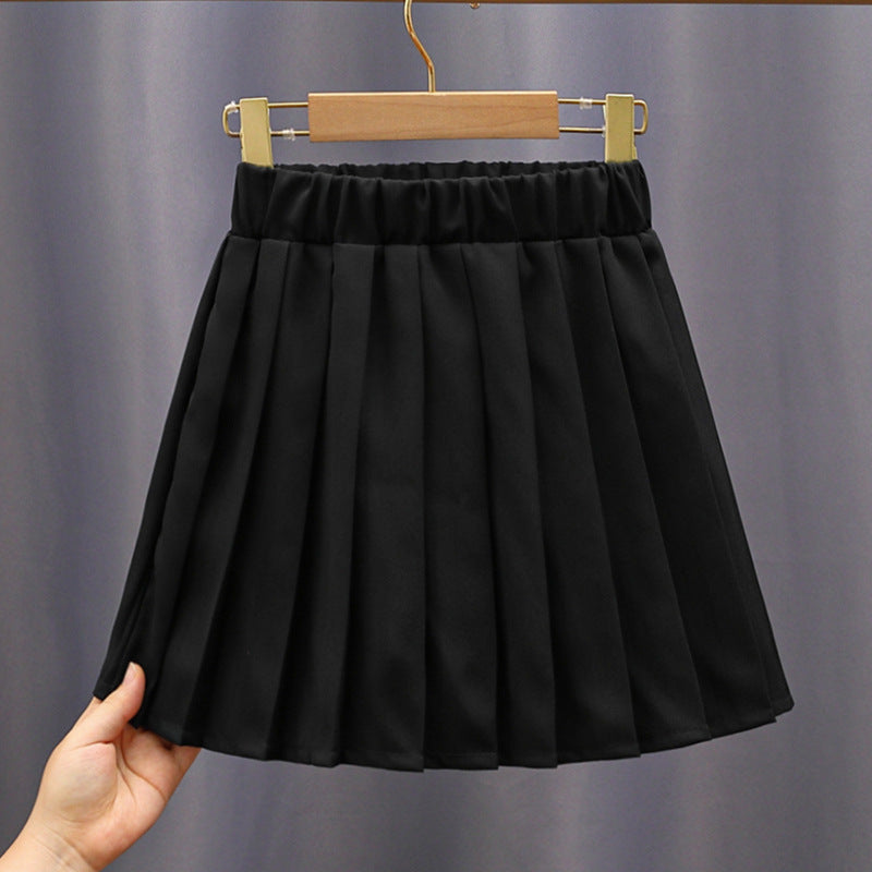 Women's Pleated Skirt with Elastic Waistband