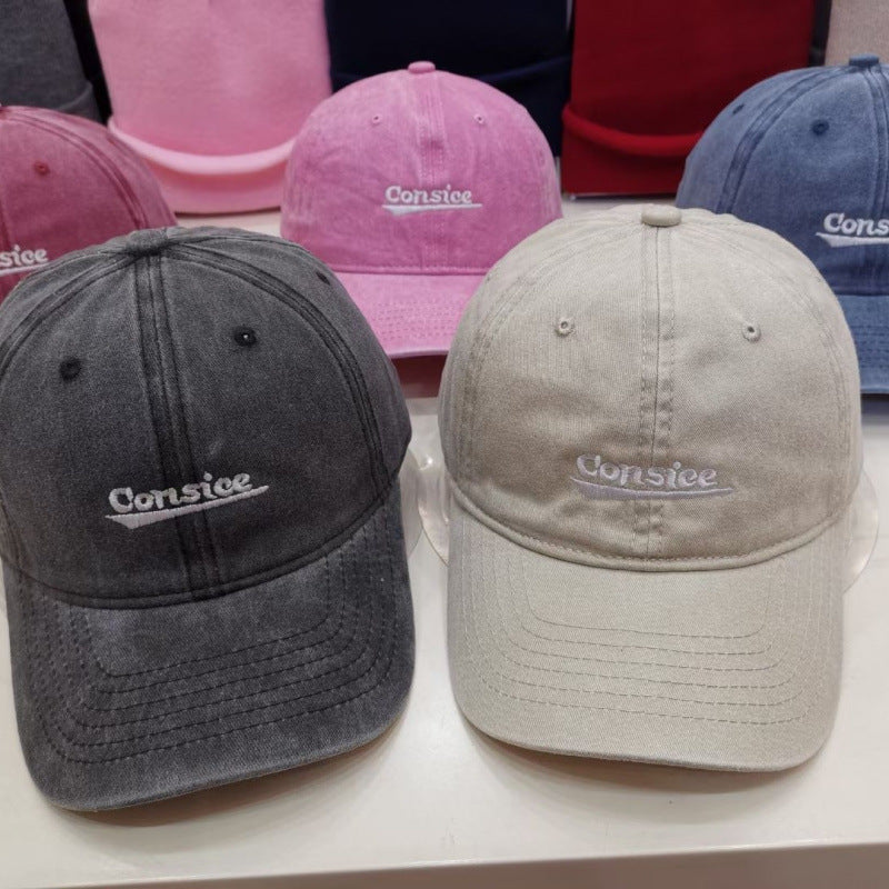 Men's Distressed Adjustable Denim Baseball Cap