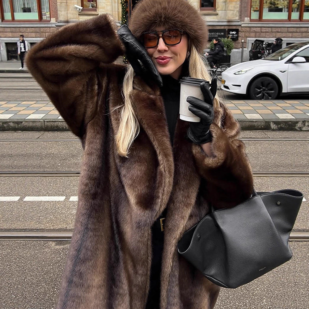 Women's Luxury Faux Fur Coat