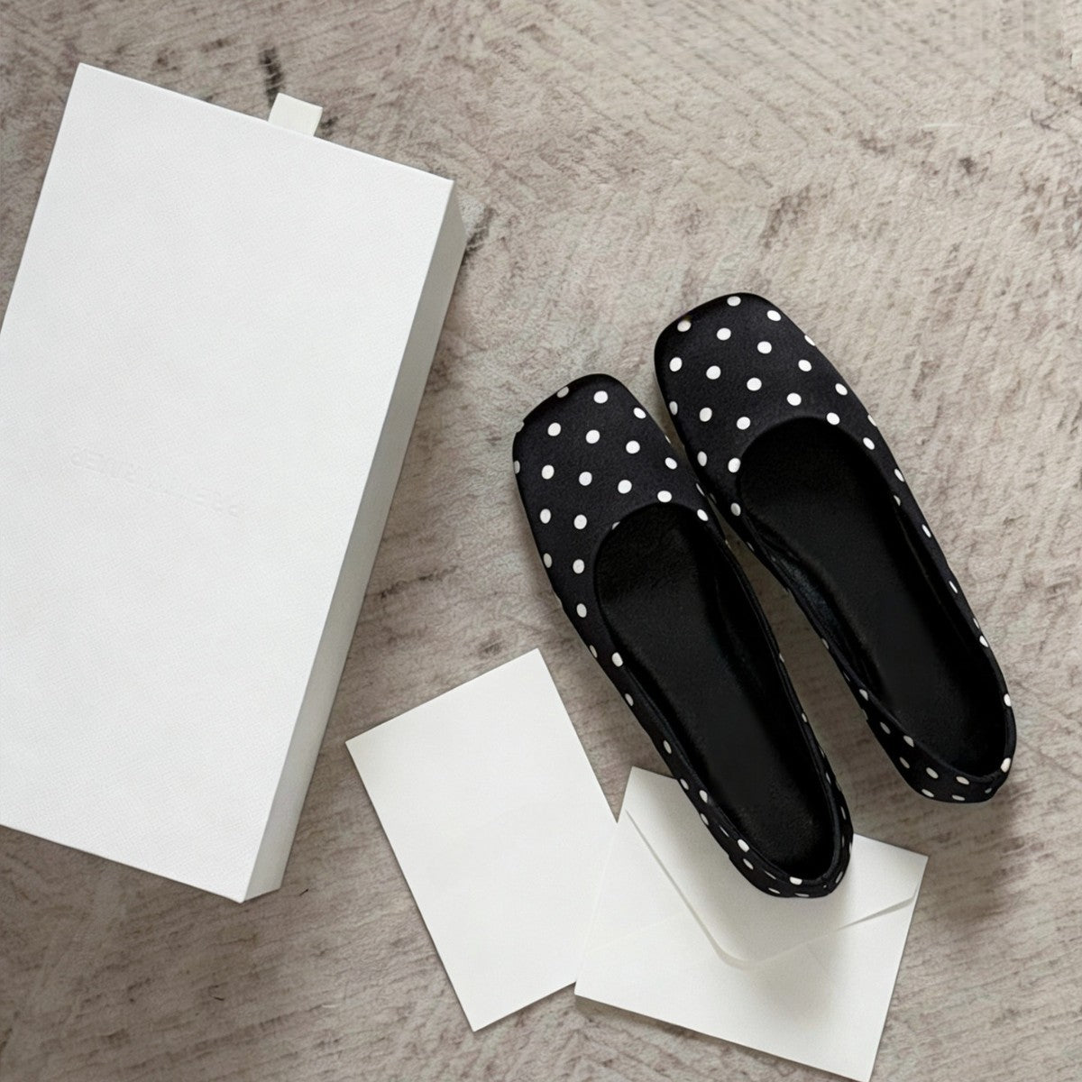 Women's Ballet Flats with Elegant Polka Dot Design and Comfortable Footbed