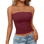 Women's Elastic Bandeau Top with Form-Fitting Cut