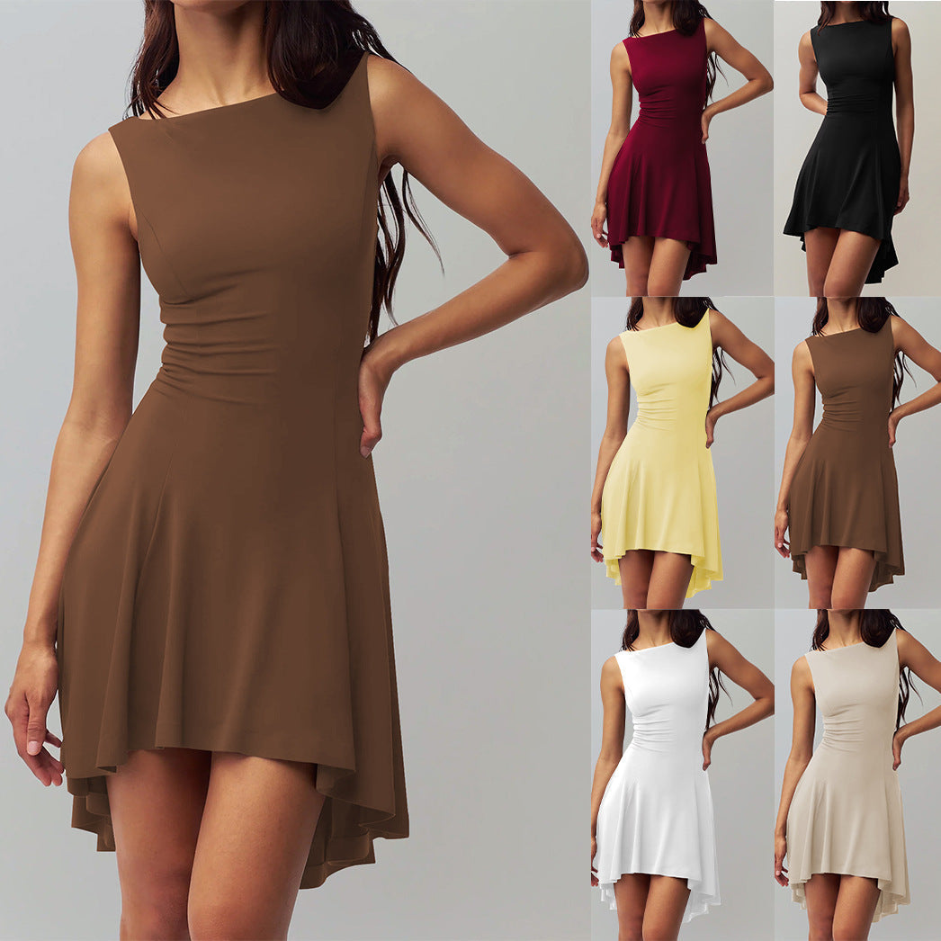Elegant Asymmetrical Jumpsuit with Form-Fitting Cut
